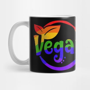 Gay pride vegan lgbtq rainbow Mug